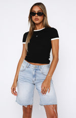 Riviera Views Knit Tee Black