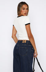 Riviera Views Knit Tee Off White