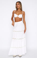 Days In The Sun Maxi Skirt White