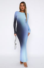 Say It Right Long Sleeve Maxi Dress Ocean
