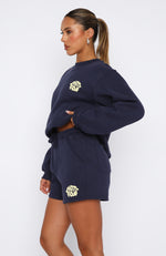 Look For Me Oversized Sweater Navy