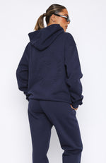 Work Through It Oversized Hoodie Navy