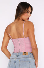 Make You Smile Bustier Baby Pink