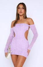 Summer's Over Long Sleeve Mini Dress Lilac