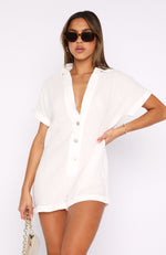 Higher Power Playsuit White