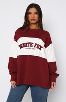 Need You More Long Sleeve Oversized Tee Maroon