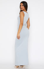 High Attraction Maxi Dress Dusty Blue