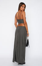 Songs Of Mine Maxi Skirt Charcoal