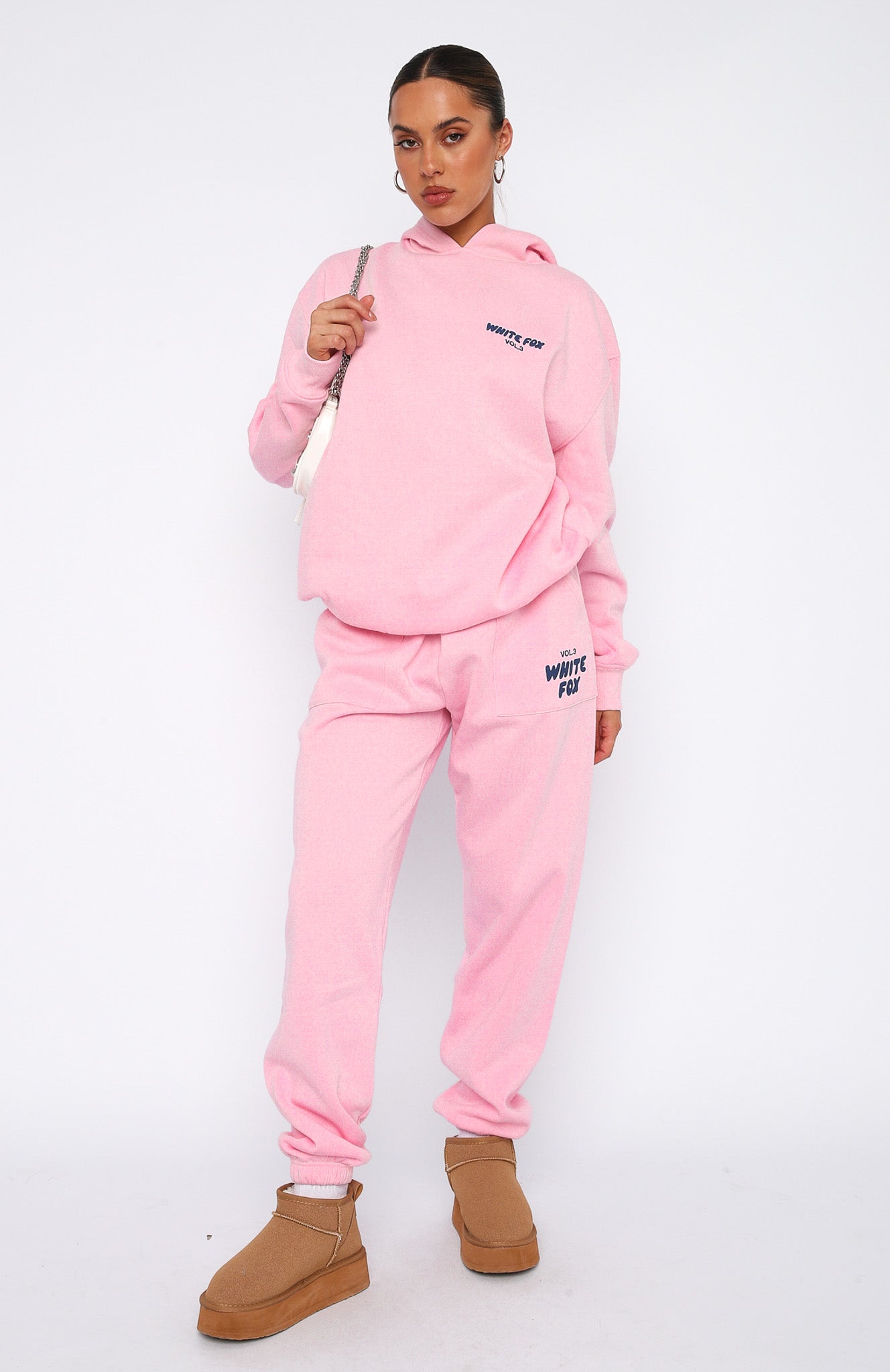 TFW49ホワイトピンクセットアップ　Sサイズ Offstage Sweatpants Posy Pink | White Fox Boutique US