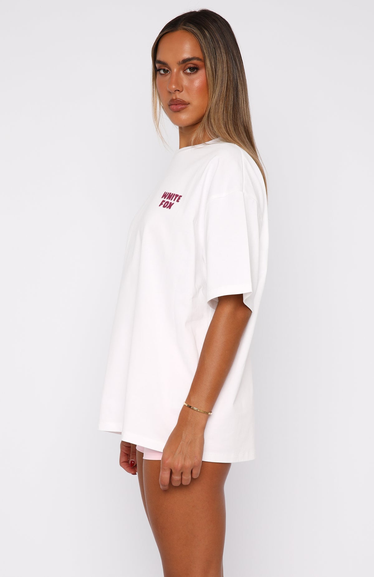 11th Street New York Or Nowhere Oversized Tee Berry Blast | White