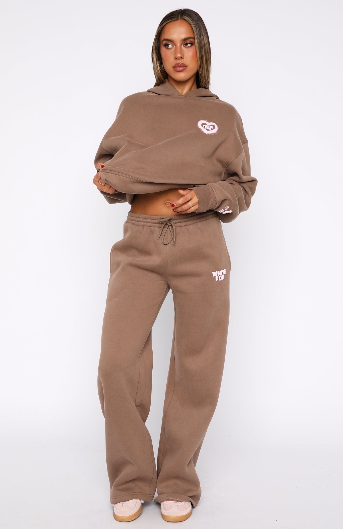 11th Street City Girl At Heart Oversized Hoodie Cinnamon Bun