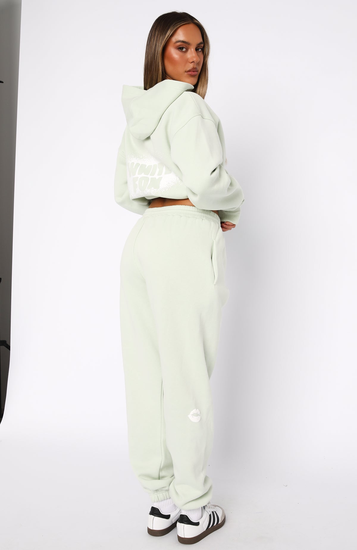 11th Street Keeping It Real Sweatpants Iced Matcha | White Fox