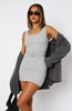 Need You To Know Ribbed Mini Dress Grey