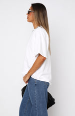 Just Be Free Oversized Tee White