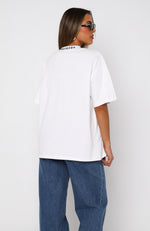 Just Be Free Oversized Tee White