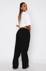 Stick With Me Wide Leg Sweatpants Black