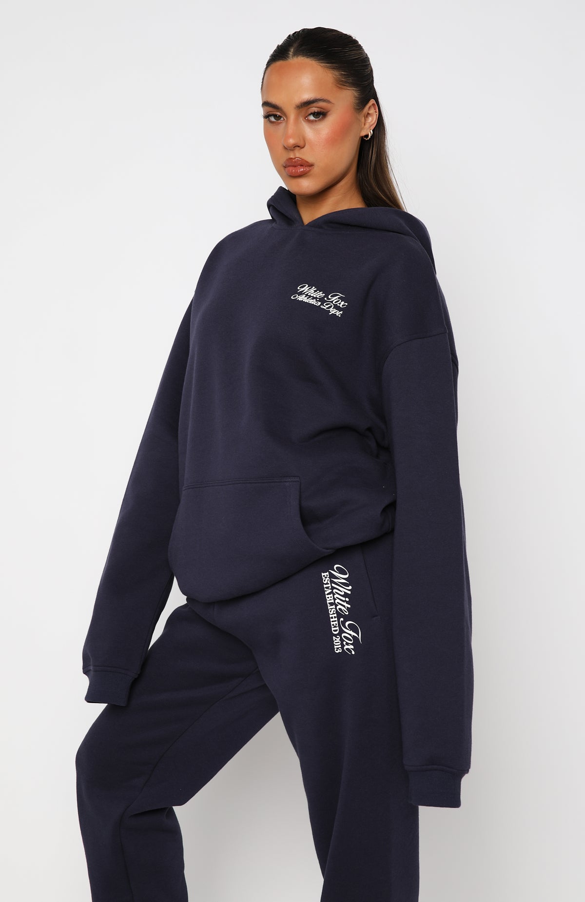 Athletics Department Oversized Hoodie Navy | White Fox Boutique US