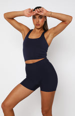 Work It Out Crop Navy