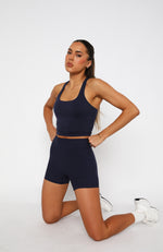 Work It Out Crop Navy