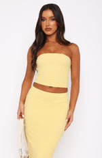 Down To Business Crop Top Lemon