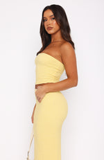 Down To Business Crop Top Lemon