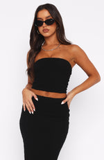 Down To Business Crop Top Black
