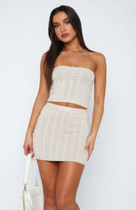 Small Talk Knit Crop Oat