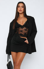 Burning Up Slowly Mini Skirt Black