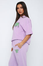 Bring That Energy Oversized Tee Lilac
