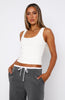 Let Me Adore You Ribbed Tank Top White