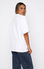 Oh So Sweet Oversized Tee White/Blue