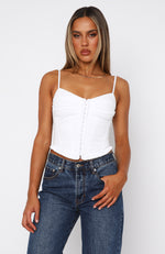 Striking Out Bustier White