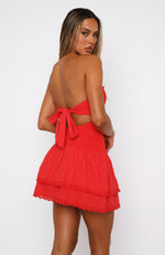 Seeking You Strapless Mini Dress Chilli