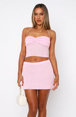 Too Busy To Care Halter Top Bubblegum