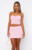 Too Busy To Care Mini Skirt Bubblegum