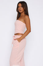 Believe In You Strapless Top Baby Pink