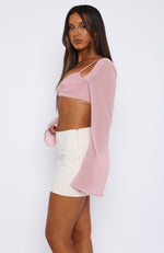 Give Or Take Long Sleeve Top Rose