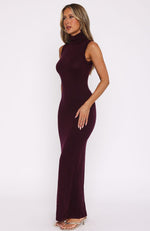 Finding My Power Knit Maxi Dress Plum