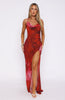 Secret Sounds Maxi Dress Cherry Desire