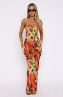 Still Waiting Mesh Maxi Dress Passionfruit Mojito