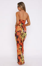 Still Waiting Mesh Maxi Dress Passionfruit Mojito