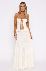 Pretty Thing Maxi Skirt Off White