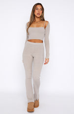 Faithful Knitted Pants Taupe