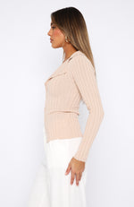 Changes Long Sleeve Knit Top Oatmeal