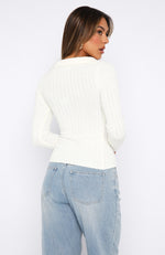 Changes Long Sleeve Knit Top Off White