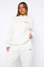 Sports Academy Oversized Hoodie Grey Marle