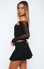 He's Blocked Long Sleeved Bustier Black