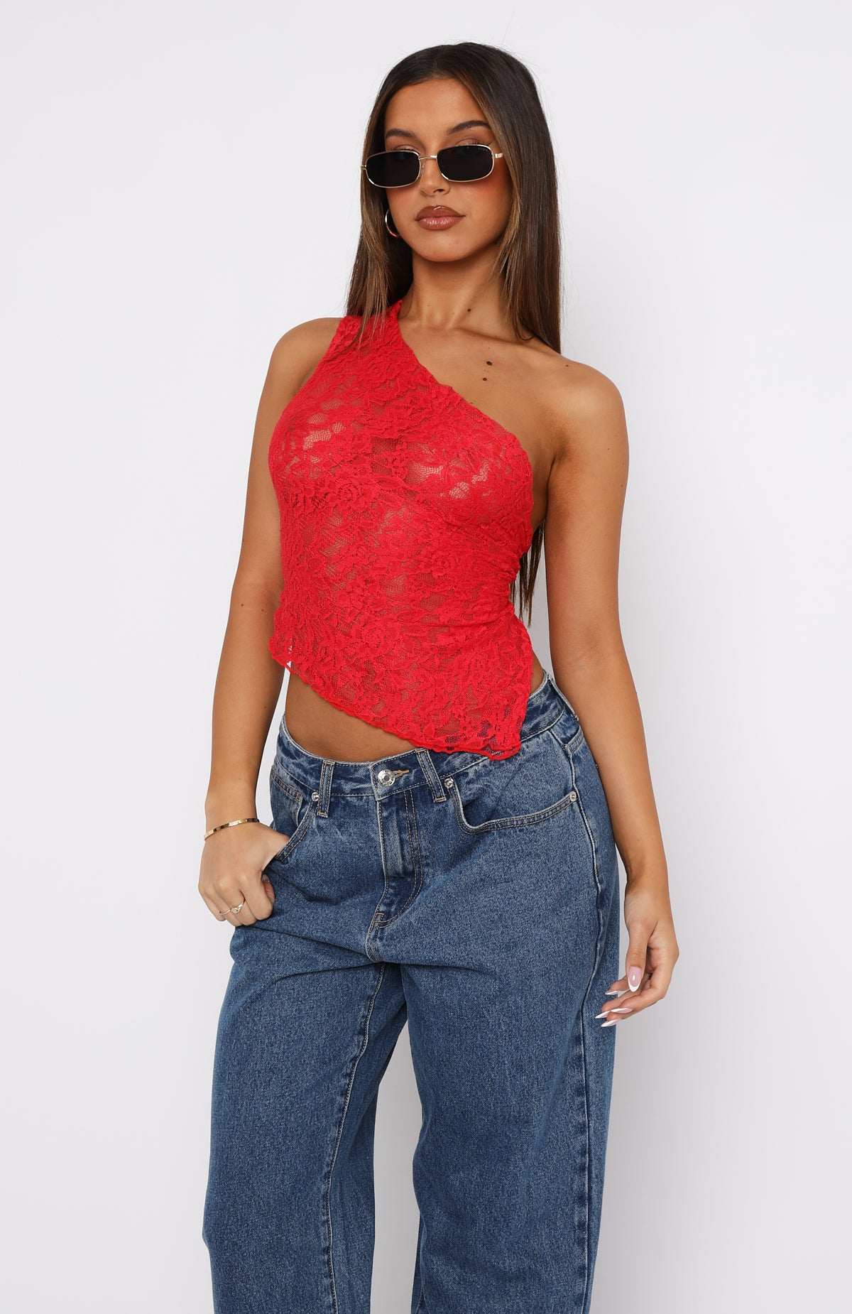 トップス the red thread S split lace tops トップス the red thread S split lace tops The Red Thread S