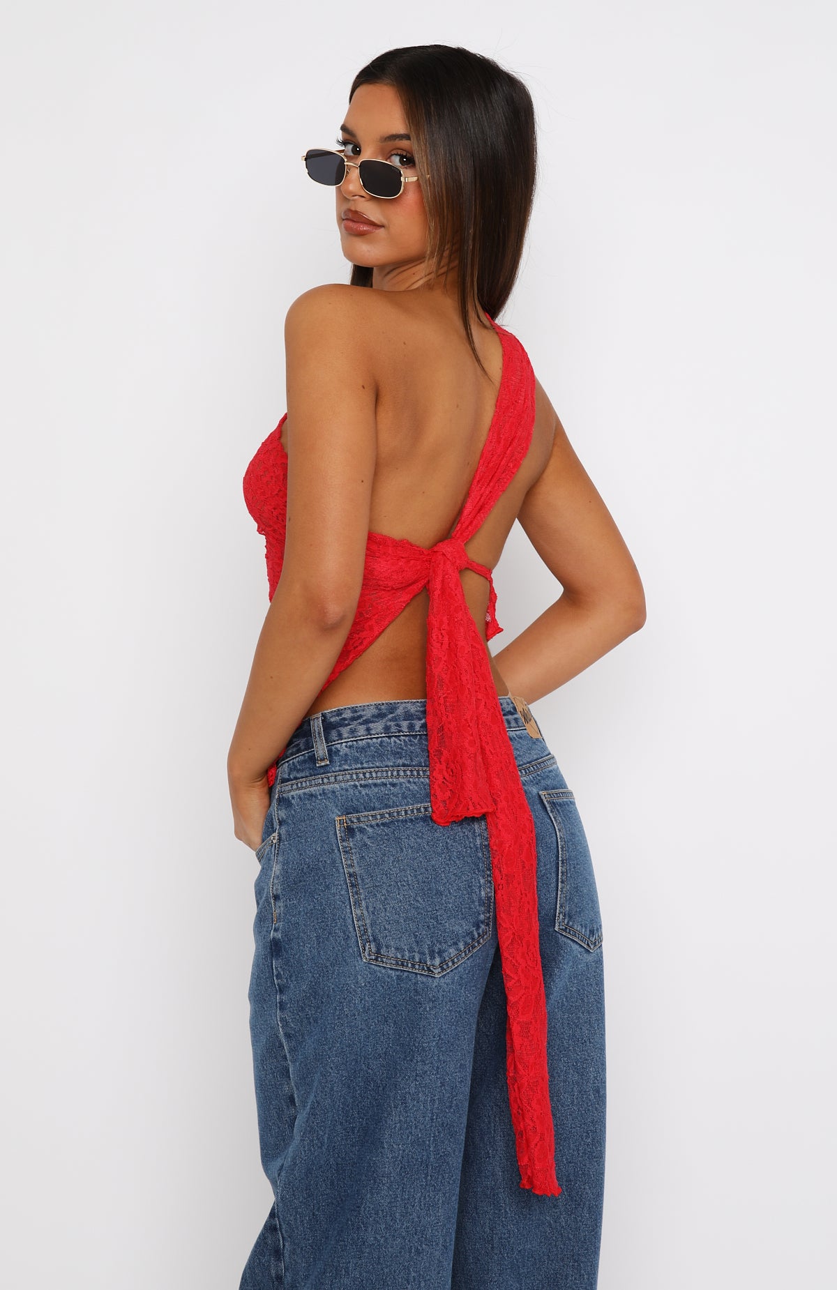 トップス the red thread S split lace tops THEREDTHREAD / ザレッドスレッド】S split lace tops