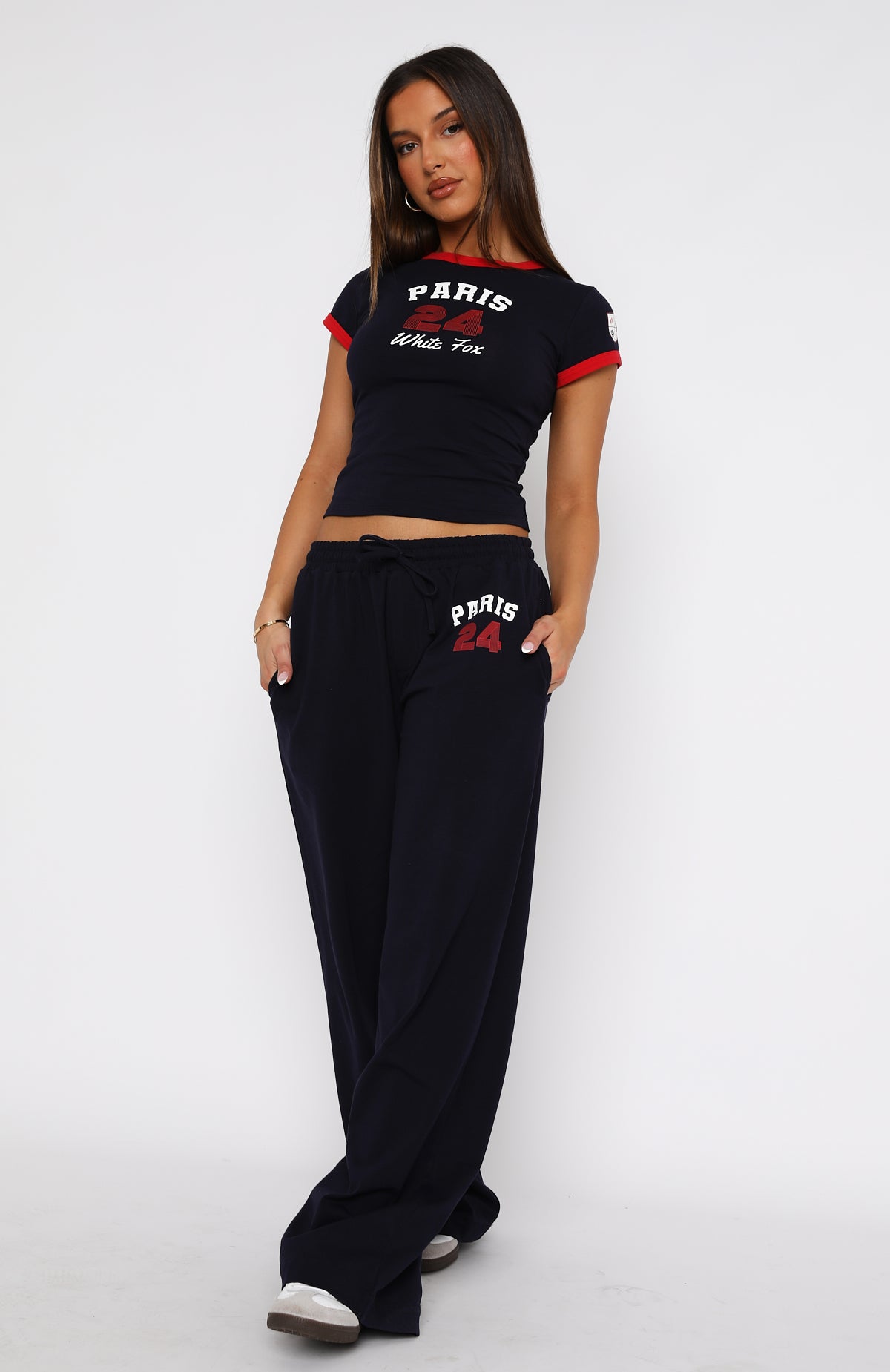 Team Paris Track Pants Navy | White Fox Boutique US